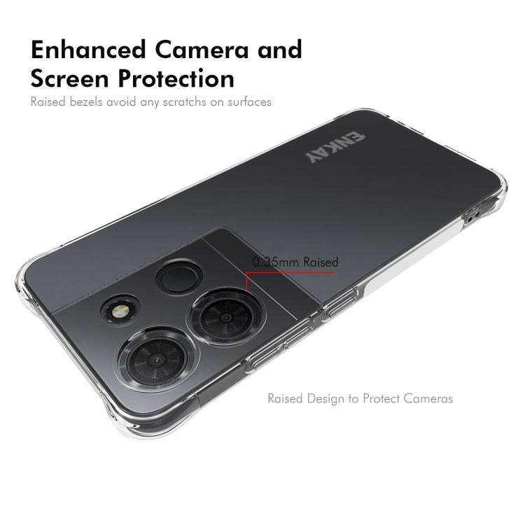 ENKAY Hat-Prince Transparent TPU Shockproof Phone Case, For TCL 503 4G, For TCL 50 LE 4G, For TCL 50 5G, For TCL 50 SE 4G, For TCL 501 4G, For TCL 505 4G, For TCL 40 XE 5G, For TCL 40 SE, For TCL 50 NxtPaper / 50 Pro NxtPaper                           ...