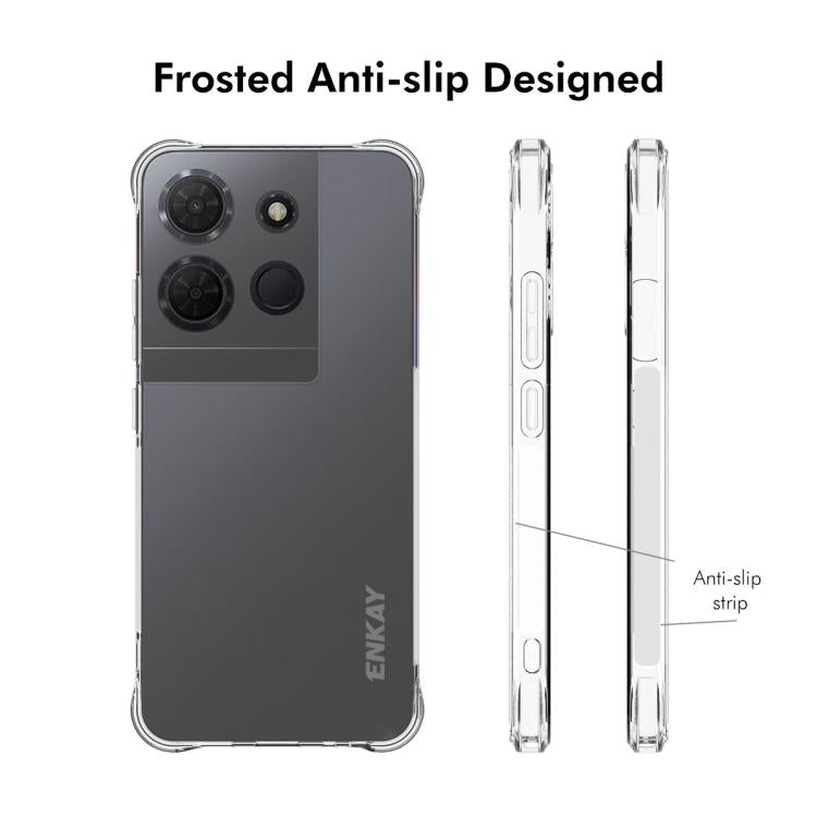 ENKAY Hat-Prince Transparent TPU Shockproof Phone Case, For TCL 503 4G, For TCL 50 LE 4G, For TCL 50 5G, For TCL 50 SE 4G, For TCL 501 4G, For TCL 505 4G, For TCL 40 XE 5G, For TCL 40 SE, For TCL 50 NxtPaper / 50 Pro NxtPaper                           ...