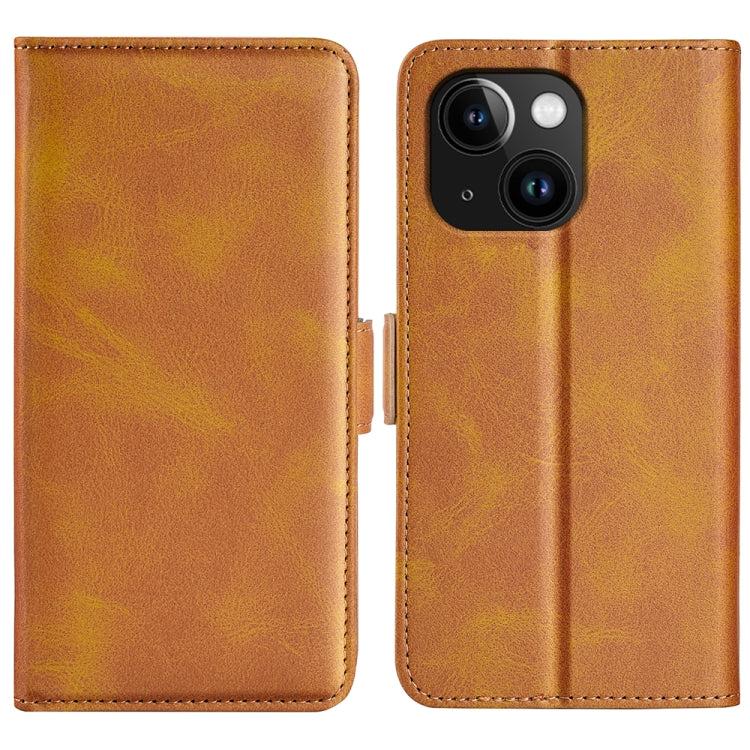 Dual-side Magnetic Buckle Horizontal Flip Leather Phone Case, For iPhone 16, For iPhone 15 Pro Max, For iPhone 15 Pro, For iPhone 15 Plus