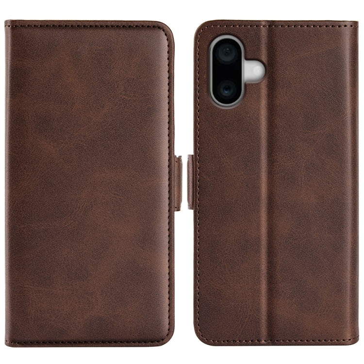 Dual-side Magnetic Buckle Horizontal Flip Leather Phone Case, For iPhone 16, For iPhone 15 Pro Max, For iPhone 15 Pro, For iPhone 15 Plus
