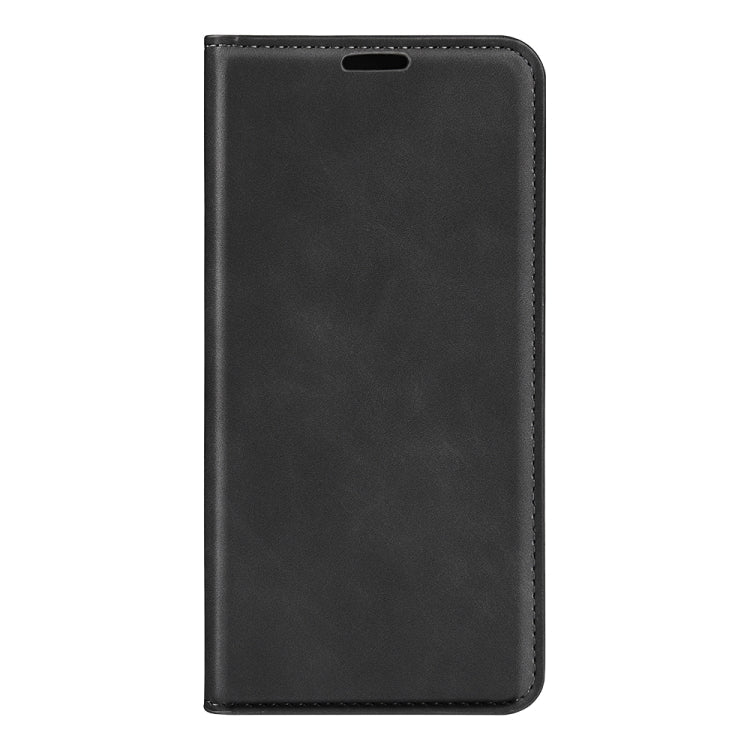 For iPhone 15 Pro Max Retro-skin  Magnetic Suction Leather Phone Case(Black)