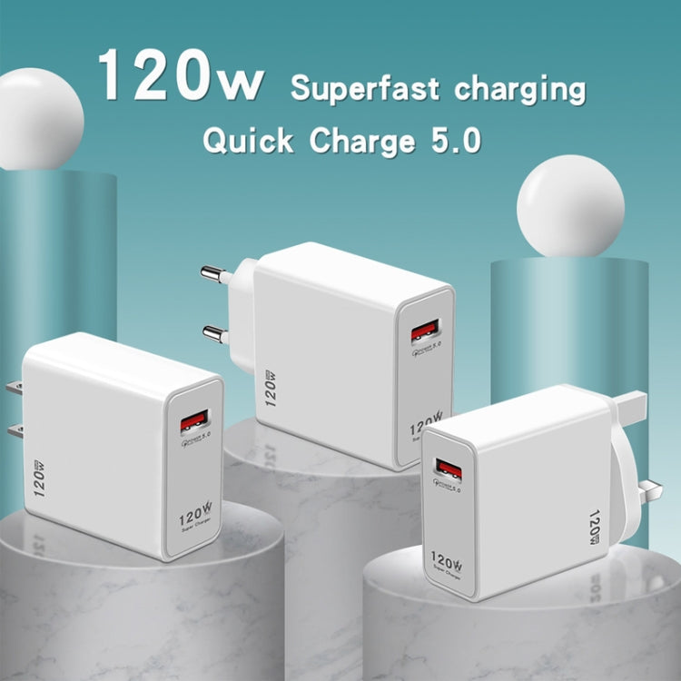 120W USB Super Fast Charging Charger Suitable for Xiaomi 12 / 12 Pro and Huawei / vivo, Plug Size:EU Plug