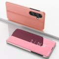 Plated Mirror Horizontal Flip Leather Phone Case with Holder, For Galaxy A55, For Galaxy A35, For Galaxy S24 Ultra 5G
