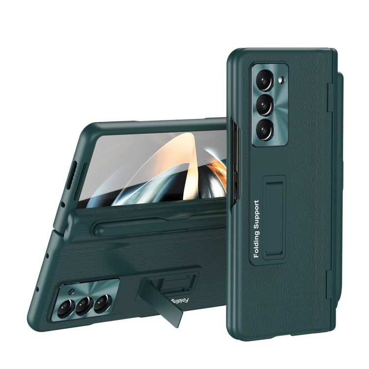 Integrated Folding Hinge Leather Phone Case, No Pen, For Samsung Galaxy Z Fold6, For  Samsung Galaxy Z Fold5 5G