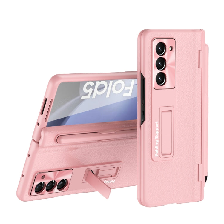 Integrated Folding Hinge Leather Phone Case, No Pen, For Samsung Galaxy Z Fold6, For  Samsung Galaxy Z Fold5 5G