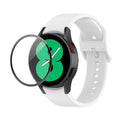JUNSUNMAY Silicone Adjustable Strap + Full Coverage PMMA Screen Protector Kit, For Samsung Galaxy Watch4 40mm