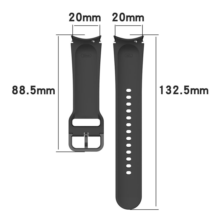 JUNSUNMAY Silicone Adjustable Strap + Full Coverage PMMA Screen Protector Kit, For Samsung Galaxy Watch5 44mm