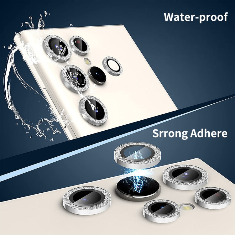 ENKAY Hat-Prince 9H Rear Camera Lens Glitter Aluminium Alloy Tempered Glass Film, For Samsung Galaxy S24 Ultra 5G, For Samsung Galaxy S24+ 5G, For Samsung Galaxy S24 5G