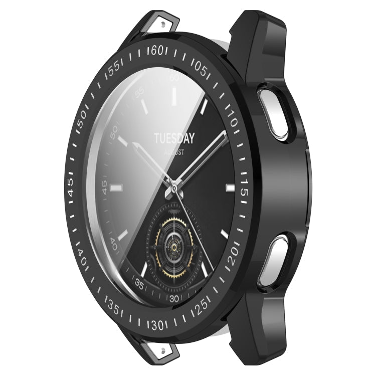 For Xiaomi Watch S3 Full Package TPU Electroplated Watch Protective Case(Black)