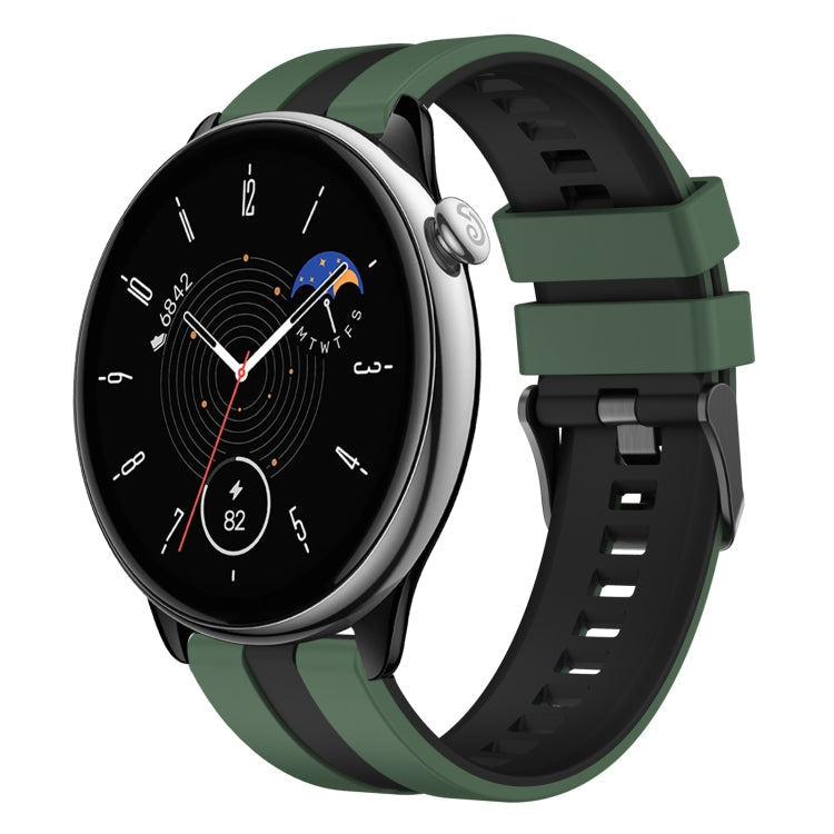 20mm Two-Color Sports Silicone Watch Band, For Amazfit GTR Mini