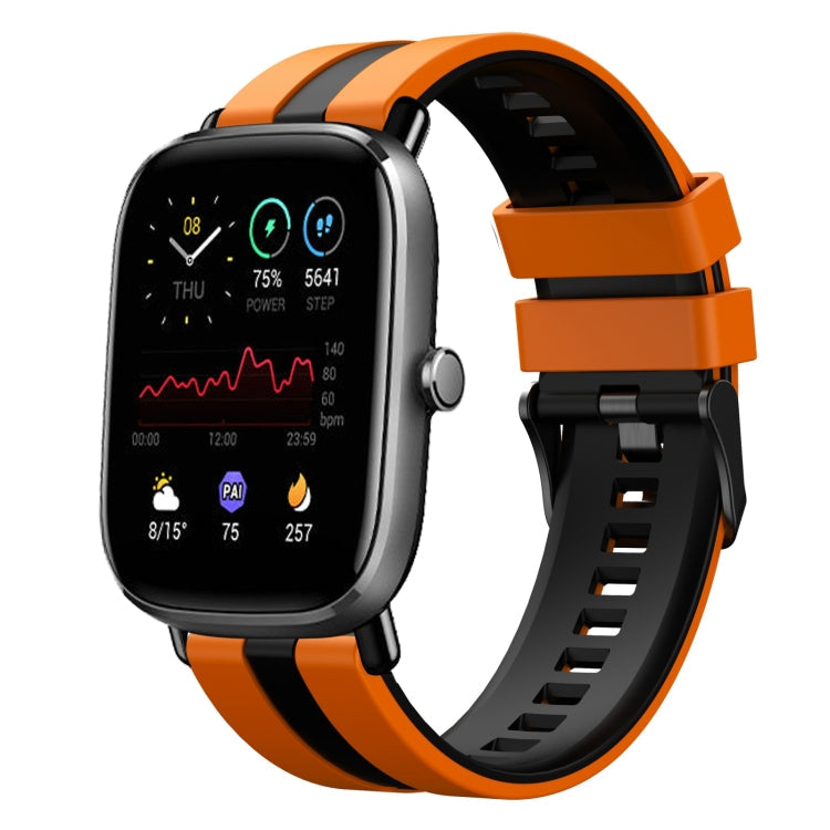20mm Two-Color Sports Silicone Watch Band, For Amazfit GTS 4 Mini