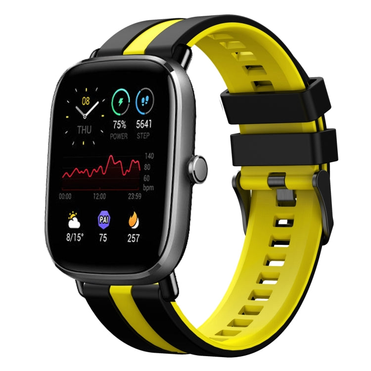20mm Two-Color Sports Silicone Watch Band, For Amazfit GTS 2 Mini