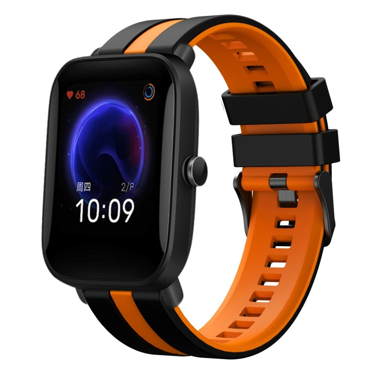 20mm Two-Color Sports Silicone Watch Band, For Amazfit Pop