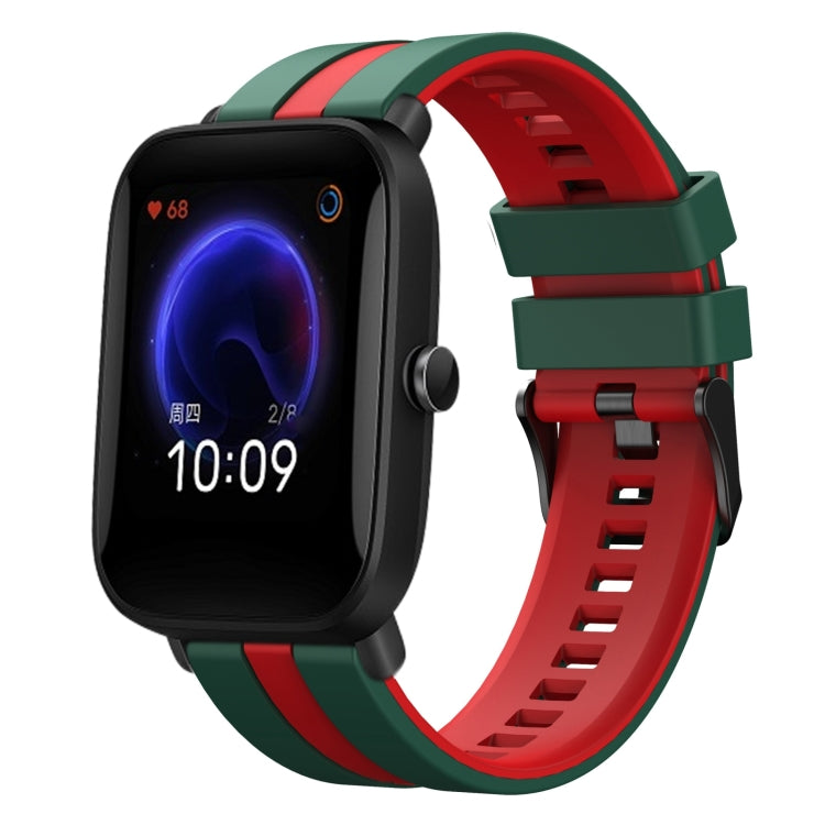 20mm Two-Color Sports Silicone Watch Band, For Amazfit Pop