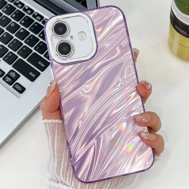 Plating Glitter Texture TPU Phone Case with Lens Film, For iPhone 13 Pro Max