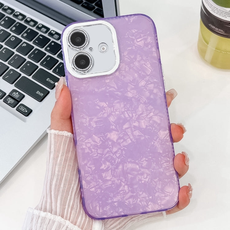 Plating Glitter Texture TPU Phone Case with Lens Film, For iPhone 14