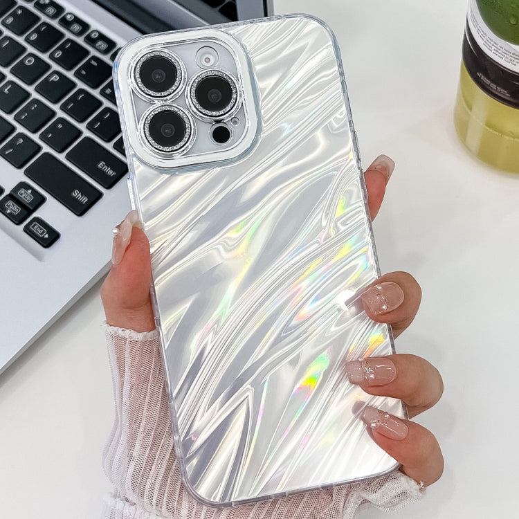 Plating Glitter Texture TPU Phone Case with Lens Film, For iPhone 14 Pro