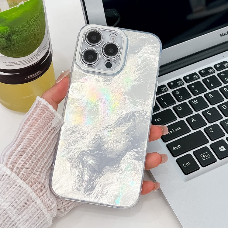 Plating Glitter Texture TPU Phone Case with Lens Film, For iPhone 15 Pro