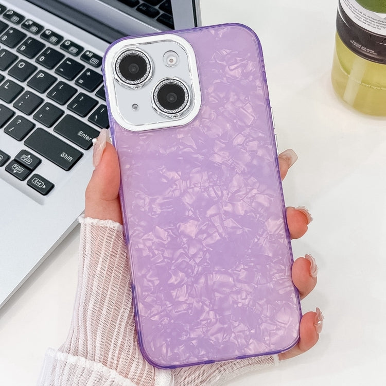 Plating Glitter Texture TPU Phone Case with Lens Film, For iPhone 15