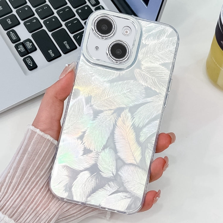 Plating Glitter Texture TPU Phone Case with Lens Film, For iPhone 15