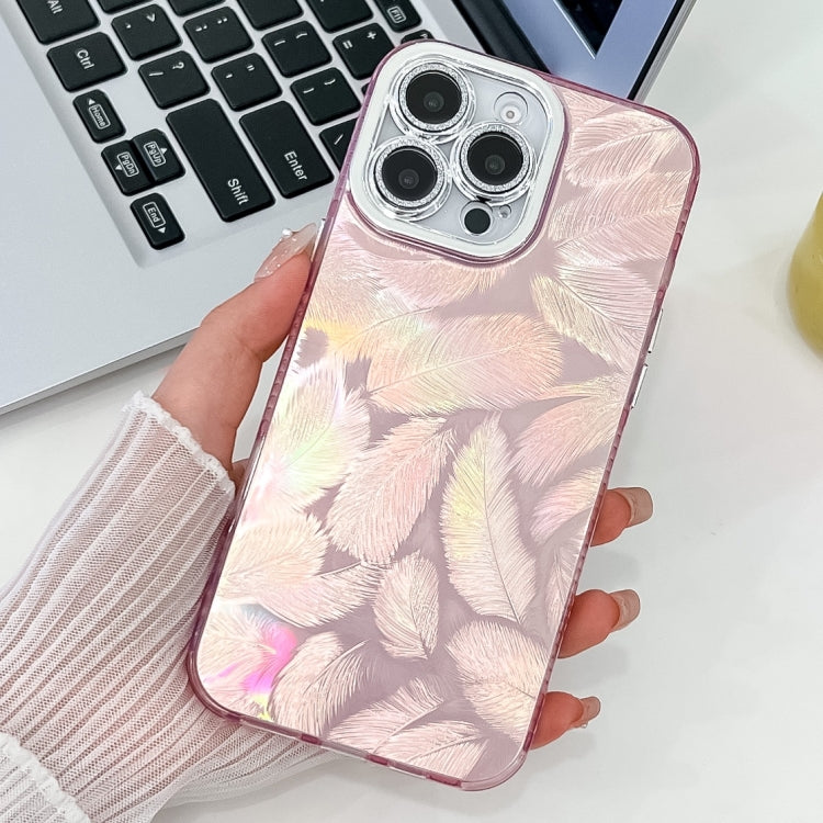 Plating Glitter Texture TPU Phone Case with Lens Film, For iPhone 14 Pro