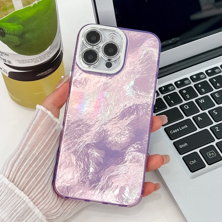 Plating Glitter Texture TPU Phone Case with Lens Film, For iPhone 13 Pro Max