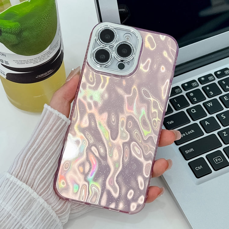 Plating Glitter Texture TPU Phone Case with Lens Film, For iPhone 13 Pro