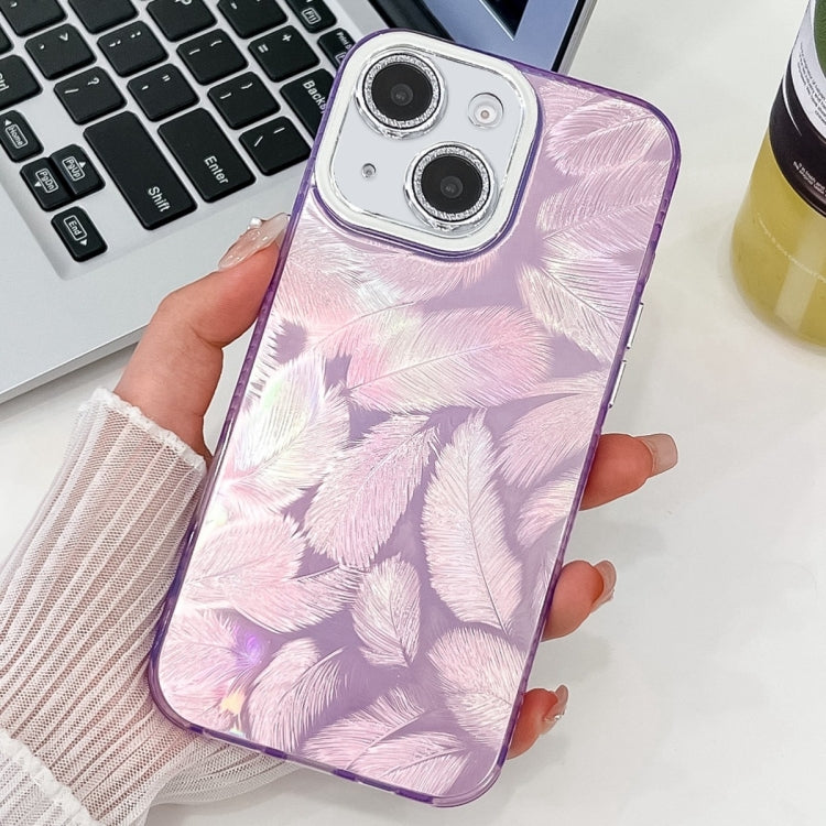 Plating Glitter Texture TPU Phone Case with Lens Film, For iPhone 13