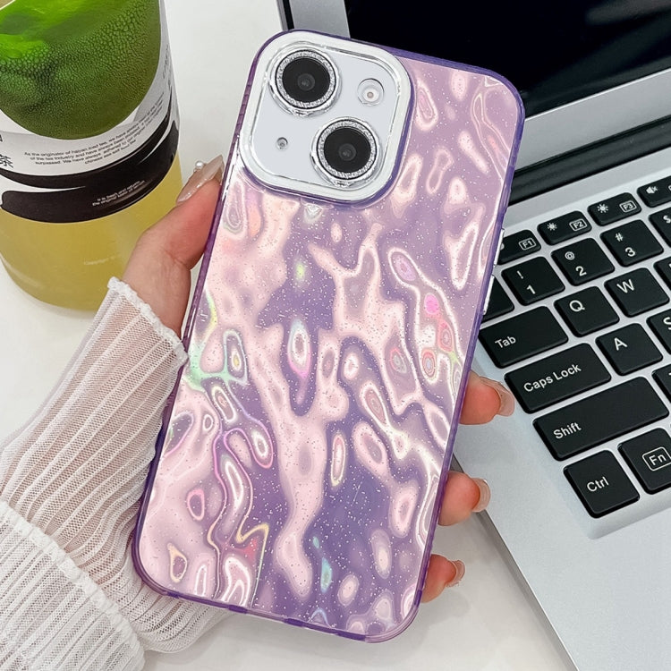 Plating Glitter Texture TPU Phone Case with Lens Film, For iPhone 13
