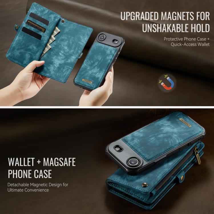 CaseMe 008 Detachable Multifunctional Leather Phone Case, For iPhone Air, For iPhone 16 Pro Max, For iPhone 16 Pro, For iPhone 16 Plus