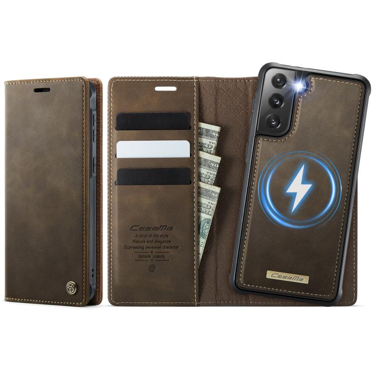 CaseMe C49 Magnetic RFID Blocking Detachable Wallet Leather Phone Case, For Samsung Galaxy S21+ 5G, For Samsung Galaxy S21 Ultra 5G, For Samsung Galaxy S20 Ultra, For Samsung Galaxy S20