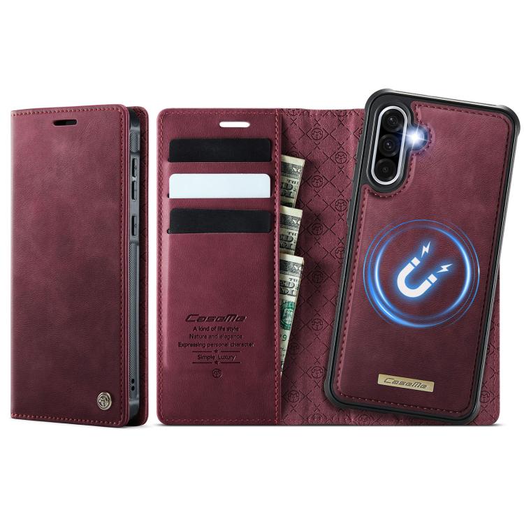 CaseMe C49 Magnetic RFID Blocking Detachable Wallet Leather Phone Case, For Samsung Galaxy S25 FE 5G, For Samsung Galaxy S25 Edge 5G, For Samsung Galaxy A56 5G, For Samsung Galaxy S25 Ultra 5G