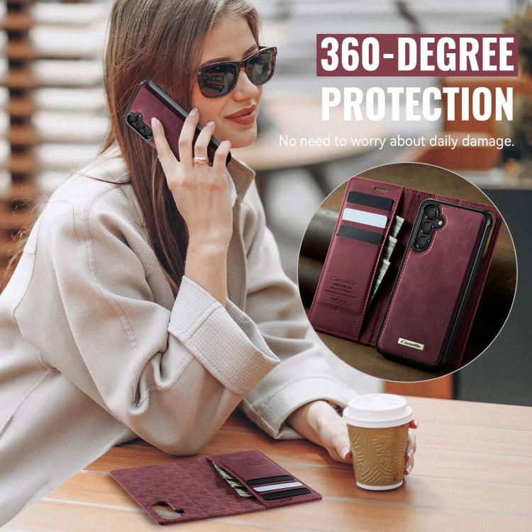 CaseMe C49 Magnetic RFID Blocking Detachable Wallet Leather Phone Case, For Samsung Galaxy A14 5G / M44, For Samsung Galaxy A55 / A35 5G, For Samsung Galaxy A13 / A04s, For Samsung Galaxy A52 / A52s