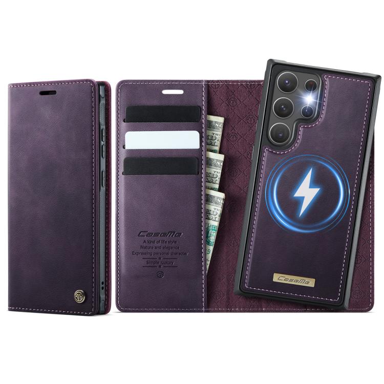 CaseMe C49 Magnetic RFID Blocking Detachable Wallet Leather Phone Case, For Samsung Galaxy S23 5G, For Samsung Galaxy S20 FE, For Samsung Galaxy A53 5G, For Samsung Galaxy S22 Ultra 5G