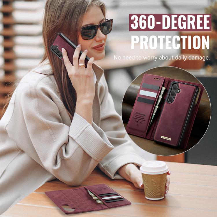 CaseMe C49 Magnetic RFID Blocking Detachable Wallet Leather Phone Case, For Samsung Galaxy S23 FE 5G, For Samsung Galaxy A54 5G, For Samsung Galaxy S23 Ultra 5G, For Samsung Galaxy S23+ 5G