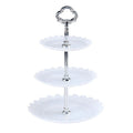 Party Birthday Three-layer Fruit Plate Cake Stand Dessert Storage Rack, Clear