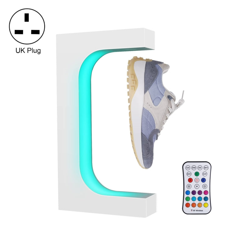 LM-001 LED Lighting Magnetic Levitation Shoes Display Stand, 28mm Black+Color Lamp+RC, 28mm White+Color Lamp+RC