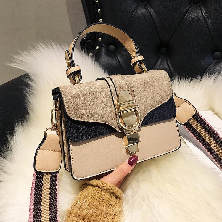 Women Leather Handbags Shoulder Bags Luxury Design Crossbody Purses(Khaki)