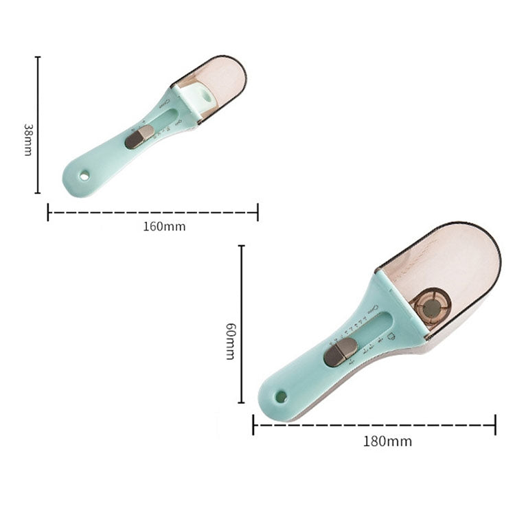 Kitchen Tool Plastic Measuring Spoon Adjustable Baking Tool Measuring Spoon, 1 Large 1 Small Set, 4 PCS Small, 3 PCS Large