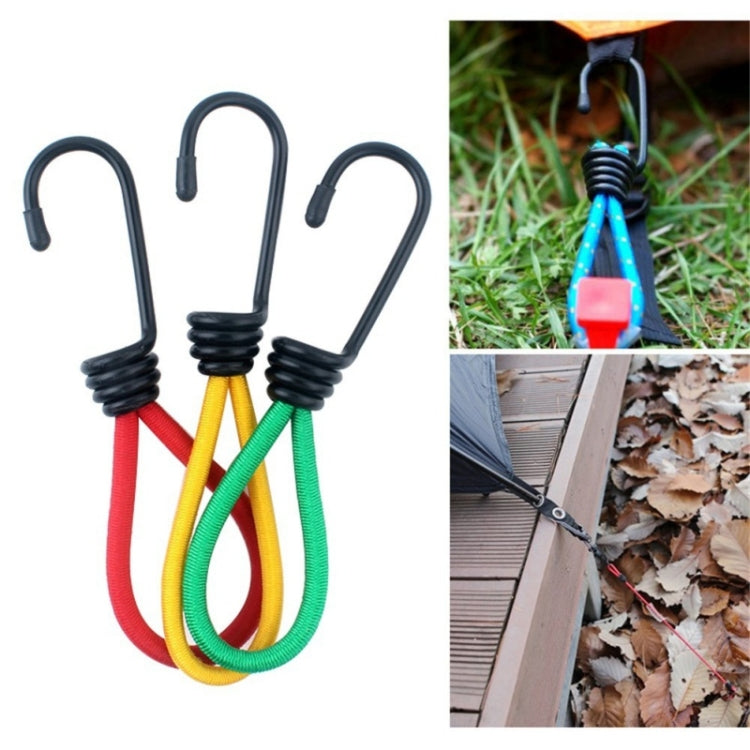 3 PCS Outdoor Camping Tent Elastic Rope Buckle High Elasticity Fixed Straps Camping Accessories, Random Color Delivery, Elastic Rope Buckle