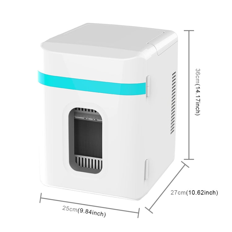 10L Mini Refrigerator Car Home Dual-use Small Dormitory Refrigerator, CN Plug, 10L Mini Refrigerator