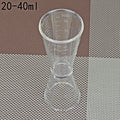 2 PCS PC Small Measuring Cup Device Double-headed Graduated Milk Tea Scale Cup Oz Measuring Tool, Large