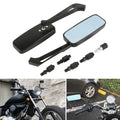 Anti-glare Square Aluminum Motorcycle Modified Rearview Mirror, White Mirror, Anti-glare