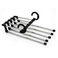 Multifunctional  5 in 1 Telescopic Folding Wardrobe Magic Trousers Rack, 5 in 1 Telescopic Rack