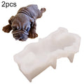 2 PCS 4 Inch Shapi Dog Mousse Cake Silicone Mold 3D Stereo Ice Cream Mold Dirty Dog Chocolate Mold, Shapi Dog Shape