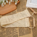 Natural Sisal Long Rubbing Towel with Handle Bath Strip Plant Fiber Bath Wipe, Sisal Long Rubbing Towel