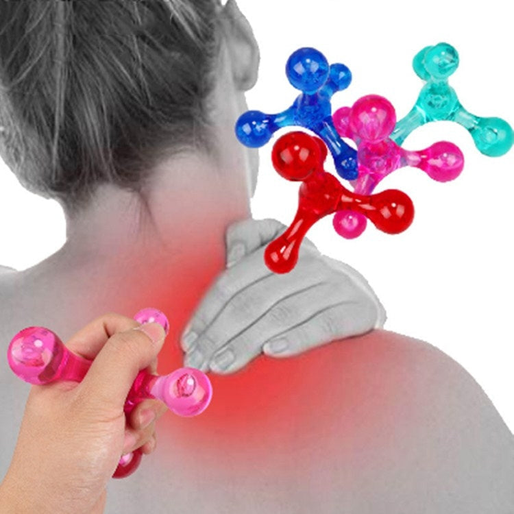 Frog Type Massager Manual Balance Four Ball Massager Waist Massage Ball, H-shaped Light Blue, H-shaped Light Pink, Four-ball Pink, Four-ball Blue, Four-ball Green, Four-ball Red