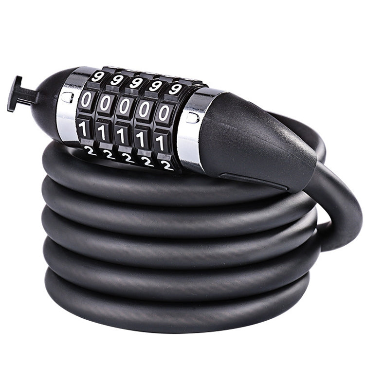 WHEEL UP Bicycle Lock Anti-theft Mountain Bike Password Lock Steel Cable Lock Bicycle Riding Accessories Universal, Style:Password type(1.8 meters)