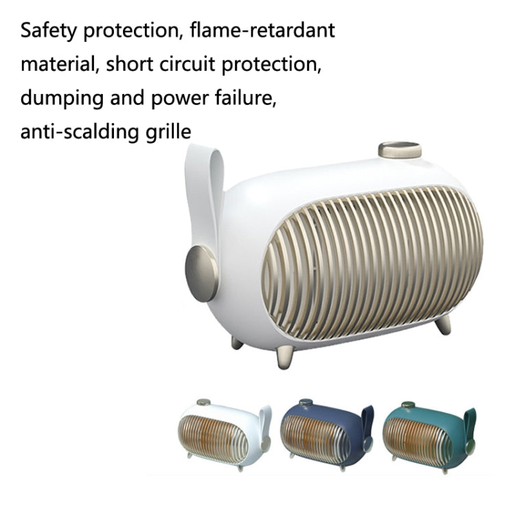 N301 Mini Heater Office Desk Silent Hot Air Heater Household Bedroom Heater, US Plug