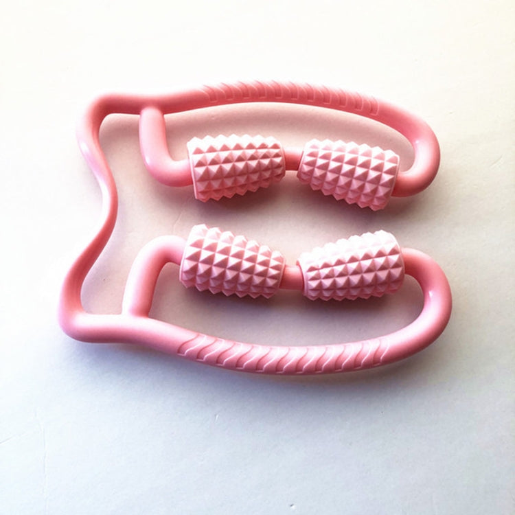 Manual Plastic Steering Wheel Type Leg Roller Massager Random Color Delivery, 4-wheel Ring